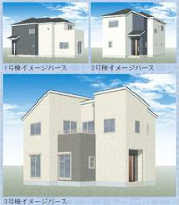 【外観パース】 | 海老名市社家　新築戸建て　全3棟【仲介手数料無料】 | 【仲介手数料無料でご紹介可能です】Select at home大樹不動産
