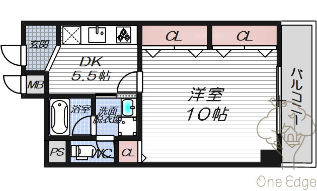 ELEGANCE大阪の間取り