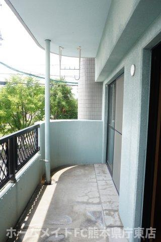 熊本市中央区八王寺町の賃貸マンションのバルコニー