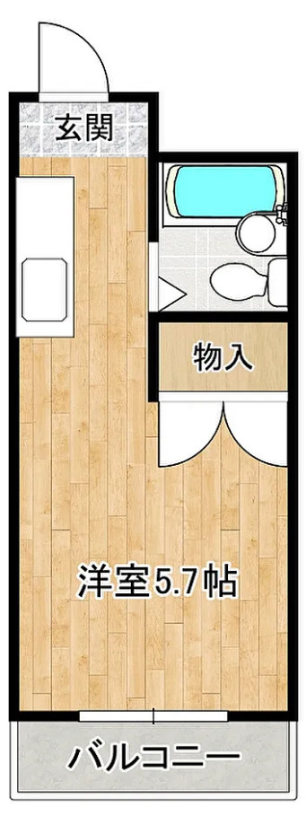 桜井駅１分！オートロック付き１Ｒの間取り