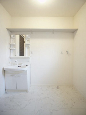 【独立洗面台】 | メゾン・ボヌールE | 忙しい朝も安心洗髪洗面化粧台☆洗濯機置き場もあります♪