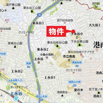 【地図】 | 東永谷１丁目中古戸建