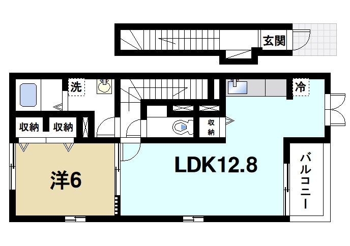 サニーシャトウ　Ｓの間取り|一人暮らしにぴったりの1LDKです