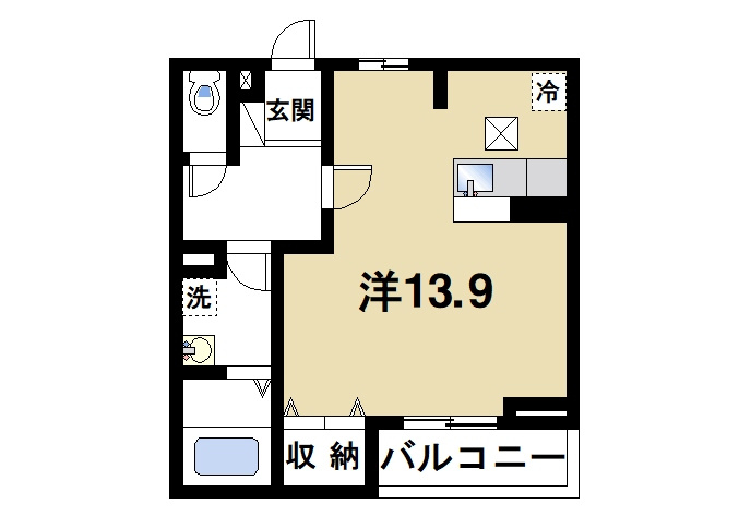 クイーンズパレス　さくらいの間取り|ゆったりとした広さの洋室です