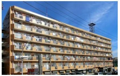 ダイアパレス矢向第１（鶴見区矢向1丁目）の外観|外観です　ダイアパレス矢向第１　ＪＲ南武線「尻手」駅徒歩15分　1983年2月築　2ＬＤＫ＋Ｗ＋納戸 （56.65㎡m²）新規リノベーション物件　エアコン、家具付き