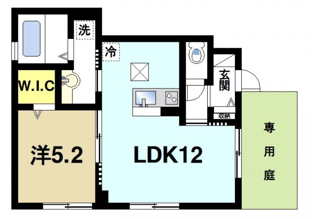 サンハイム大安寺の間取り|ゆったりと暮らせる1LDKの間取りです。