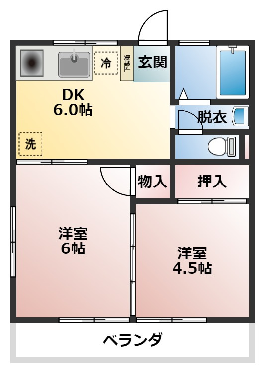 コーポ東原の間取り