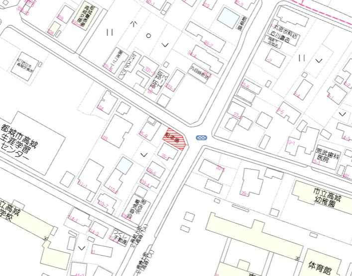 都城市高城町穂満坊の売地の土地図