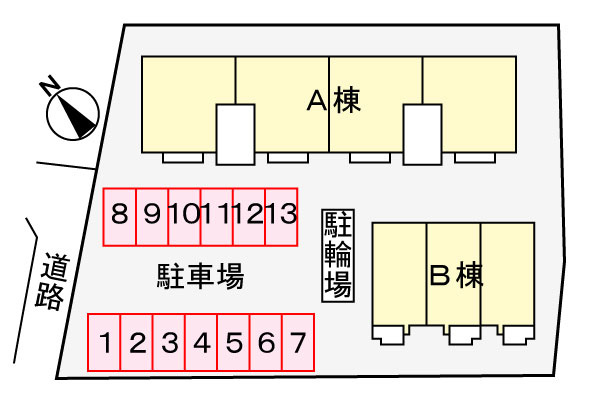 ソレアードＡの区画図