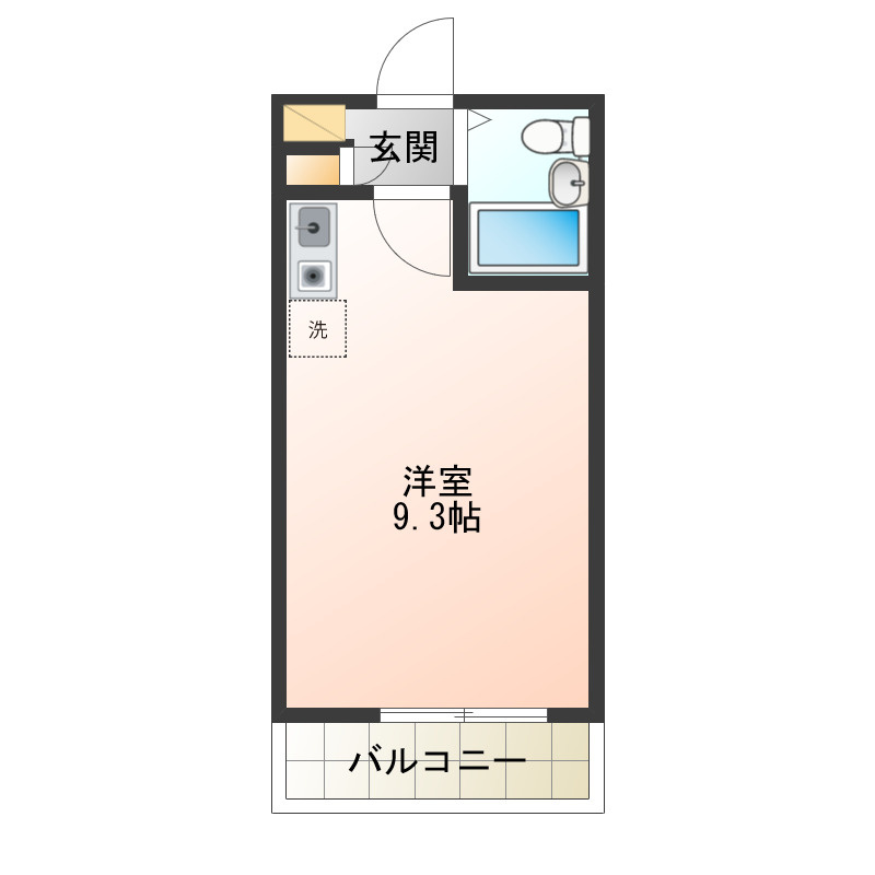 朝日プラザエザース山形中央Ⅱの間取り|間取図、設備が現状と異なる場合には現状を優先します。
