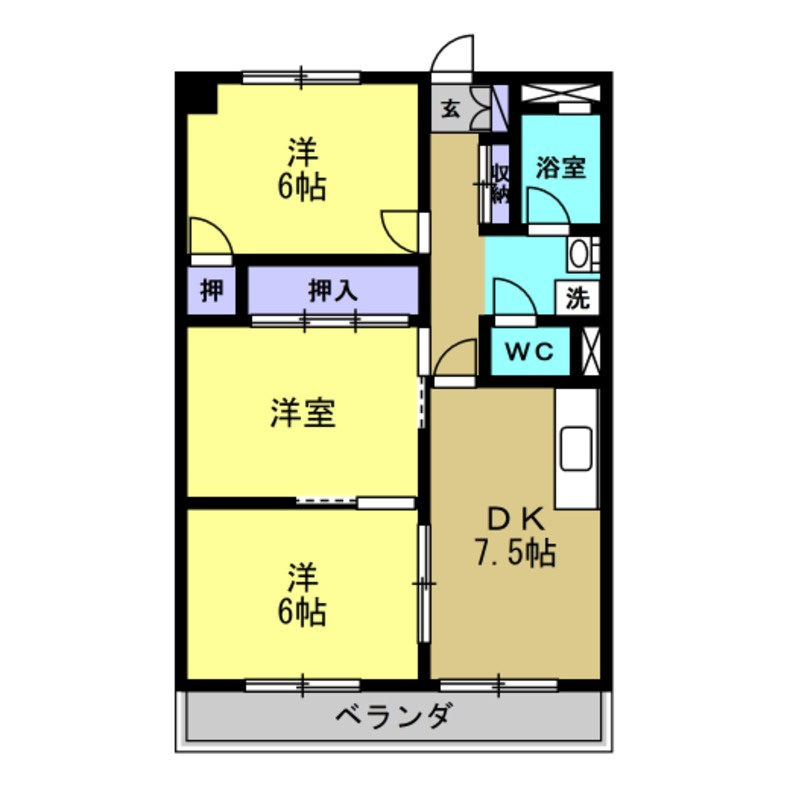 レジデンスひまわりの間取り