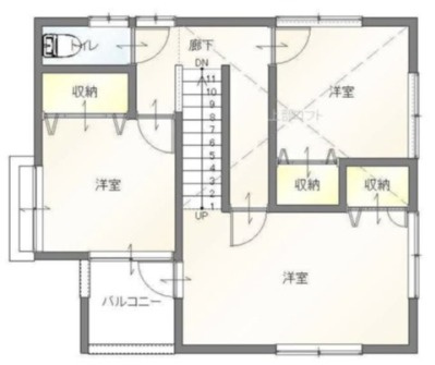 田園町2丁目土地の参考プラン|プラン例（2階）です。