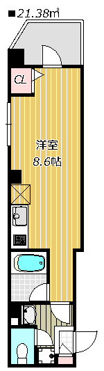 【間取り】 | ＮＹスクエア船橋 | 約9帖の広い間取りです