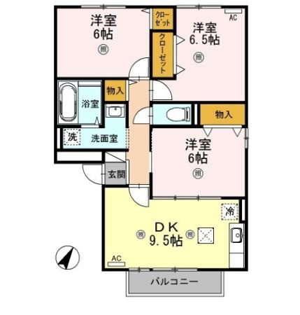 マンマミーヤB棟の間取り