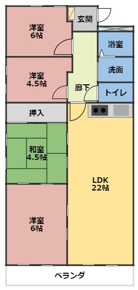 ル・ポール東浜の間取り