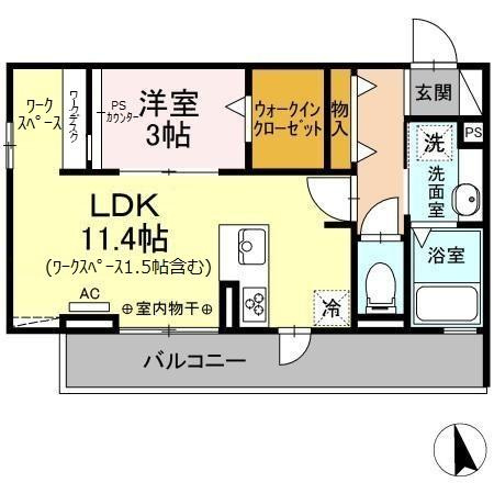 D-roomSky　Ⅱの間取り