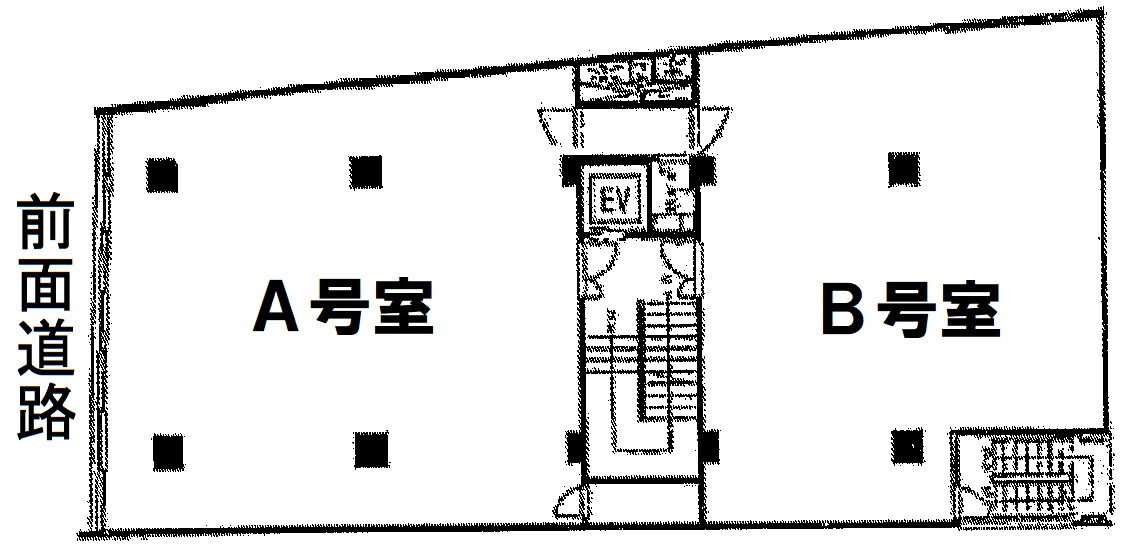 港区赤坂３丁目の事務所の間取り