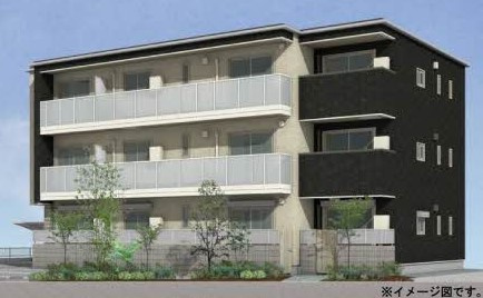 総社市真壁の賃貸マンションの外観|イメージパース
