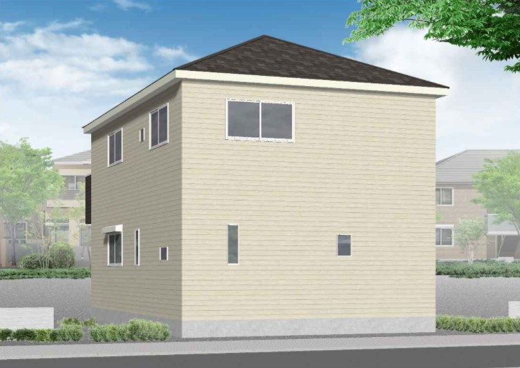 箕面市小野原東１丁目の新築一戸建の外観パース