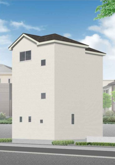 箕面市小野原東１丁目の新築一戸建の外観パース