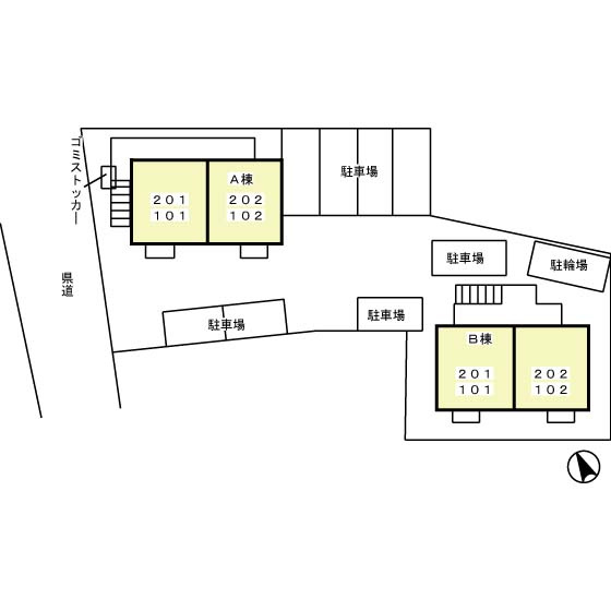 サフィールＢの区画図