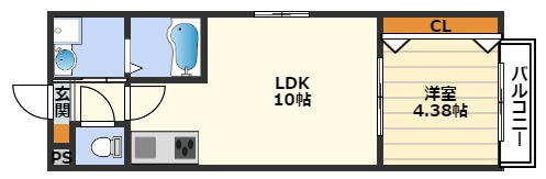 モダンアパートメント梅田NORTHの間取り