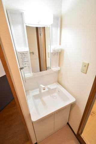 ハイアットスクエアの独立洗面台|洗髪洗面化粧台独立。脱衣所や温水洗浄便座も揃う快適な水回り。