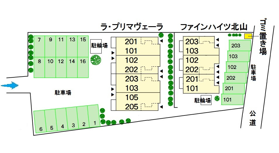 ラ・プリマヴェーラの区画図
