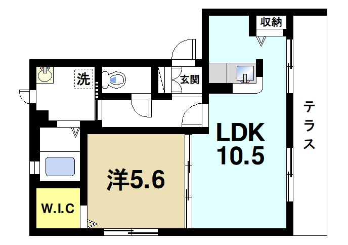 オ・パン法蓮町の間取り