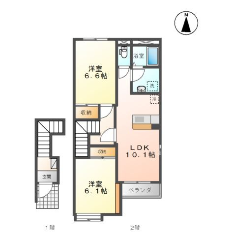 SANSA 盛南の間取り