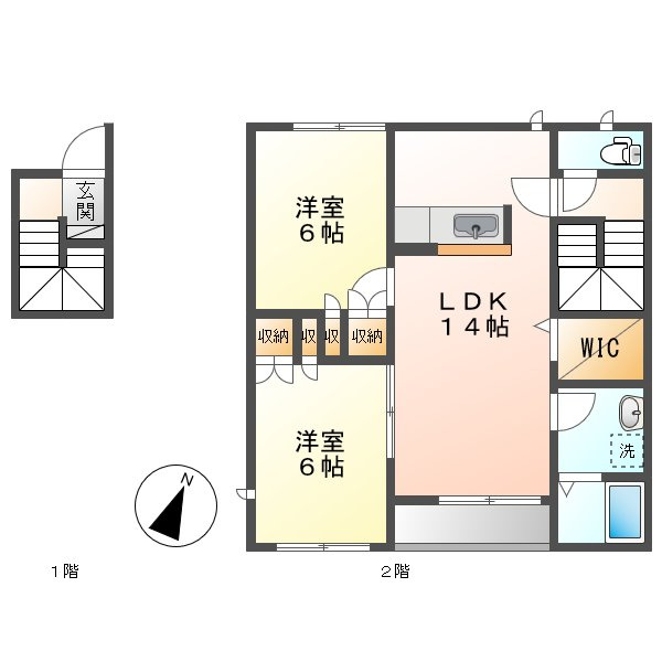 児島テラスＡの間取り