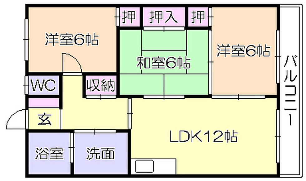 ライブタウン津福B棟【キャッシュバック対象物件】の間取り