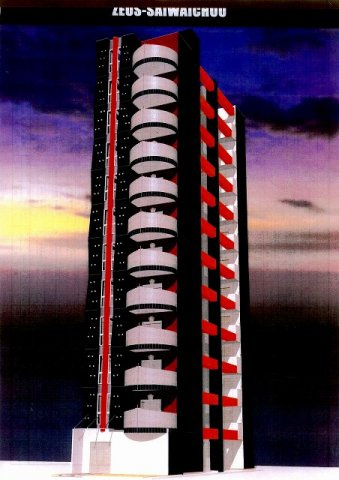 ゼウス桜川プレミアムの外観パース