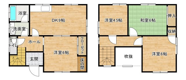 【間取り】 | 川辺平家Ｂ1