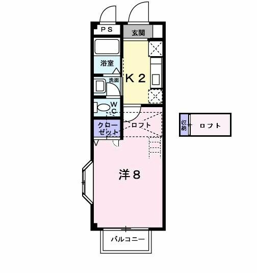 【間取り】 | ソシア吉塚Ｂ