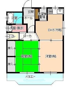 櫛原ハイツ【10,000円キャッシュバック対象物件】の間取り