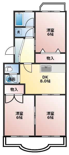 フェイヴァリト西添の間取り