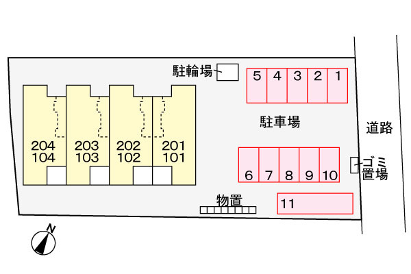 さくらんぼの駐車場