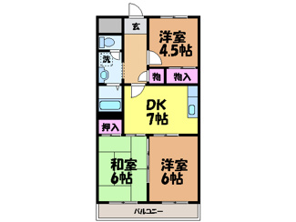 【間取り】 | 宇都宮ハイツ