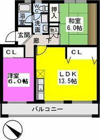 【間取り】 | コーポかわらだ