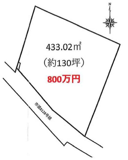【土地図】 | 川越市笠幡　資材置き場用地　JR川越線『笠幡駅』徒歩22分