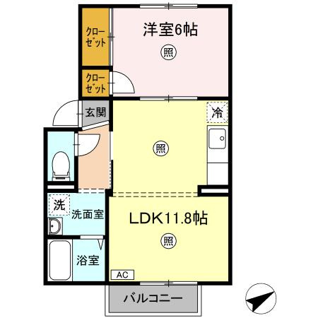 Newプレジール倉敷A棟の間取り