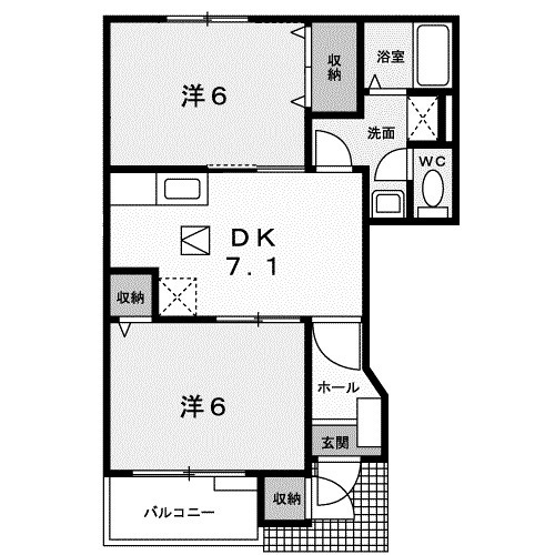 【間取り】 | パレ・フォートクロサワＢ棟