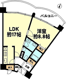 【間取り】 | 琵琶湖アーバンリゾートⅠ番館