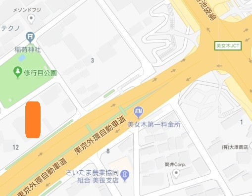 戸田市美女木６丁目の駐車場の地図