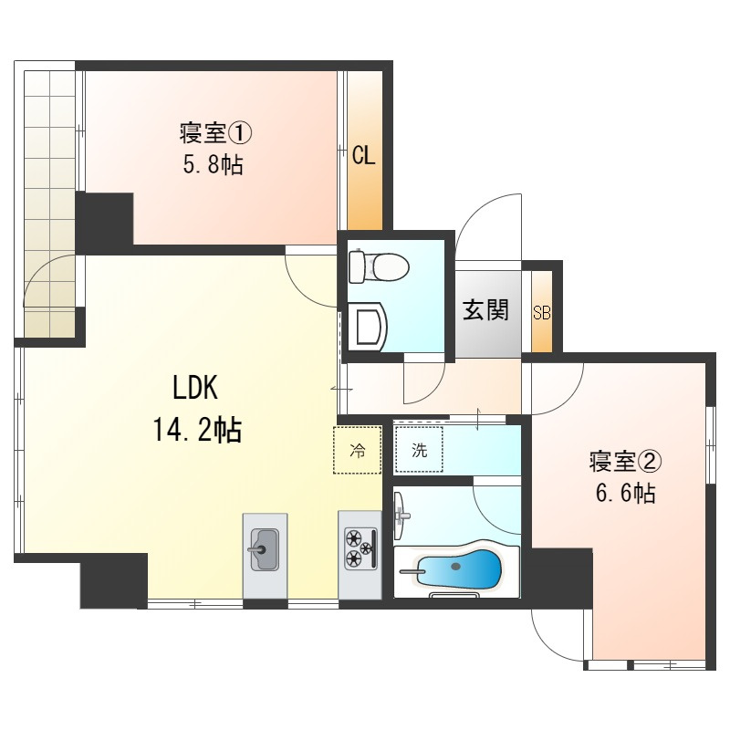 TS-2の間取り