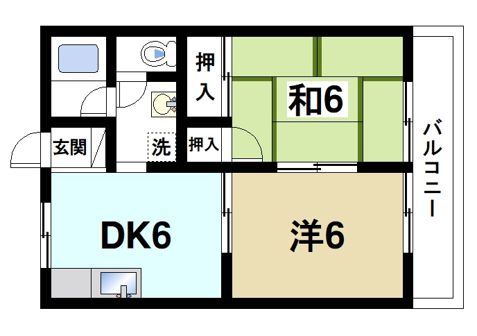 エスポワール俵口（985-1）の間取り|使いやすい間取りです