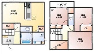 【間取り】 | サクラビレッジ豊中市本町　Ｂ棟