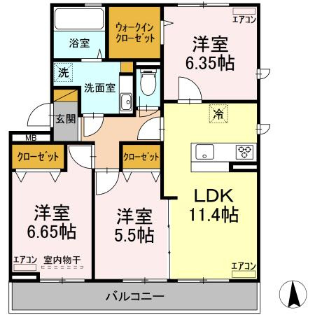 【間取り】 | ファーストレジデンス都賀参番館