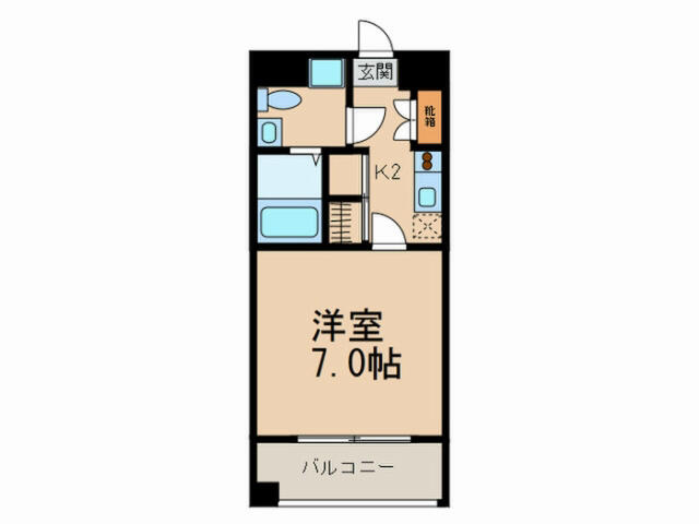 【間取り】 | グランドサヴォイ | １Ｋ